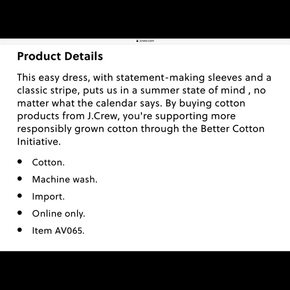 NWT J. Crew Balloon Sleeve Dress in Serenity Stripe - Picture 7 of 7